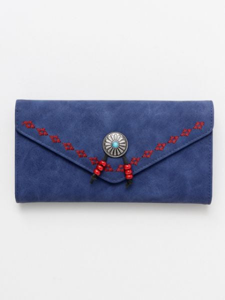 Embroidery Long Wallet