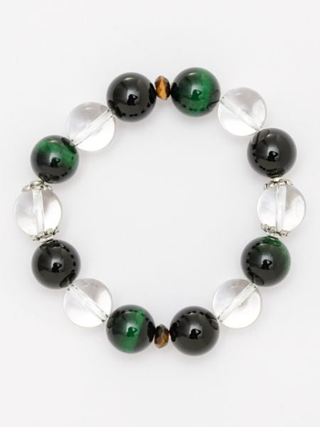 REIROU - Bracelets et joncs en œil de tigre vert par 岩座 - Ametsuchi