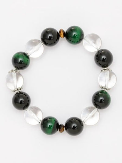 REIROU - Bracelets et joncs en œil de tigre vert par 岩座 - Ametsuchi