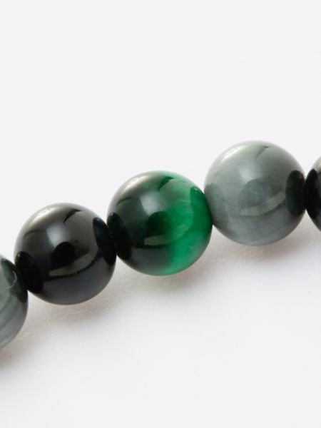 JIRITSU - Green x White Tiger Eye Bracelet Bangles & Bracelets by 岩座 - Ametsuchi