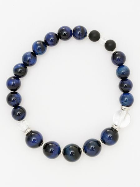 SUIJIN - 10mm Lapis Tiger Eye Bracelet