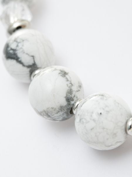 SHOUSHA - 10mm White HOWLITE Bracelet Bangles & Bracelets by 岩座 - Ametsuchi