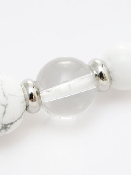 SHOUSHA - 10mm White HOWLITE Bracelet Bangles & Bracelets by 岩座 - Ametsuchi