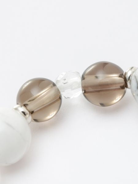 SHOUSHA - 10mm White HOWLITE Bracelet Bangles & Bracelets by 岩座 - Ametsuchi