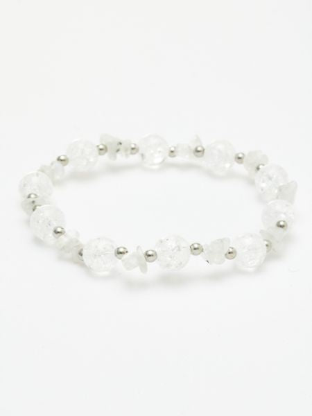 JUN Birthstone Moonstone x Cracked Crystal Bracelet