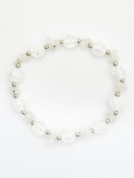 JUN Birthstone Moonstone x Cracked Crystal Bracelet