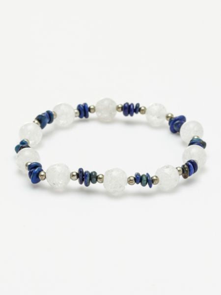 SEP Birthstone Lapis x Cracked Crystal Bracelet