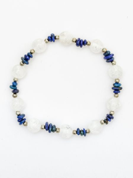 SEP Birthstone Lapis x Cracked Crystal Bracelet