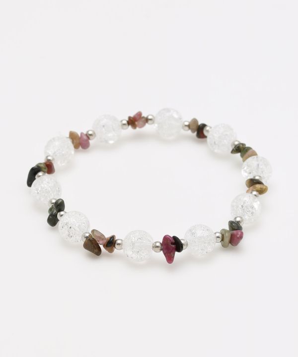 OCT Birthstone Tourmaline x Cracked Crystal Bracelet