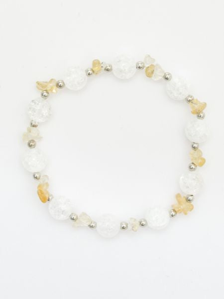 NOV Birthstone Citrine x Cracked Crystal Bracelet