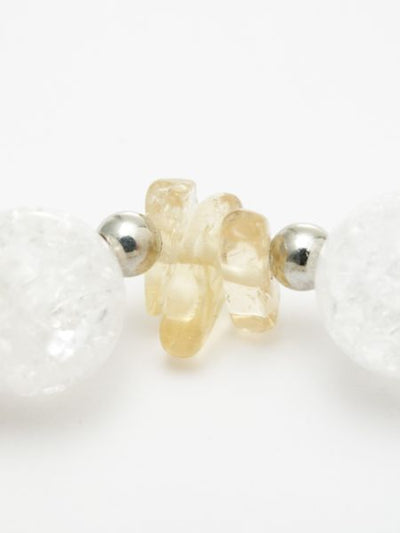 Bracelet pierre de naissance NOV citrine x cristal craquelé