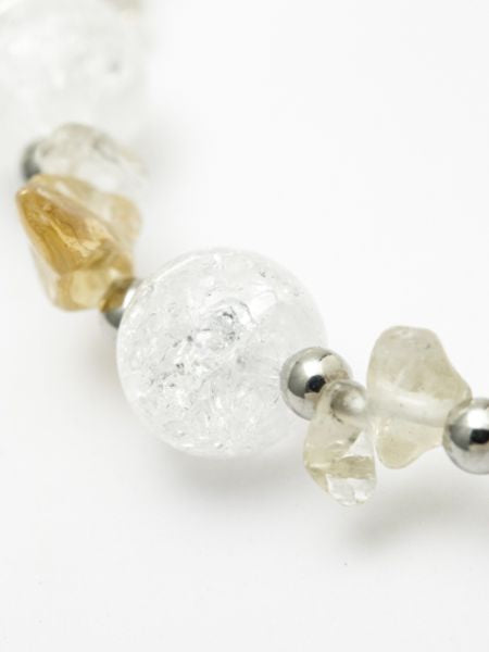 NOV Birthstone Citrine x Cracked Crystal Bracelet
