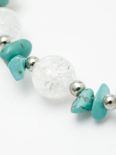 DEC Birthstone Turquoise x Cracked Crystal Bracelet