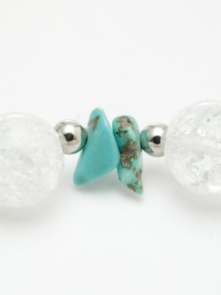 DEC Birthstone Turquoise x Cracked Crystal Bracelet