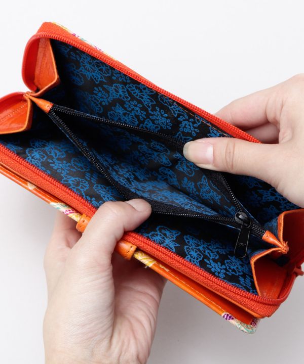 SANTINI Leather Long Wallet