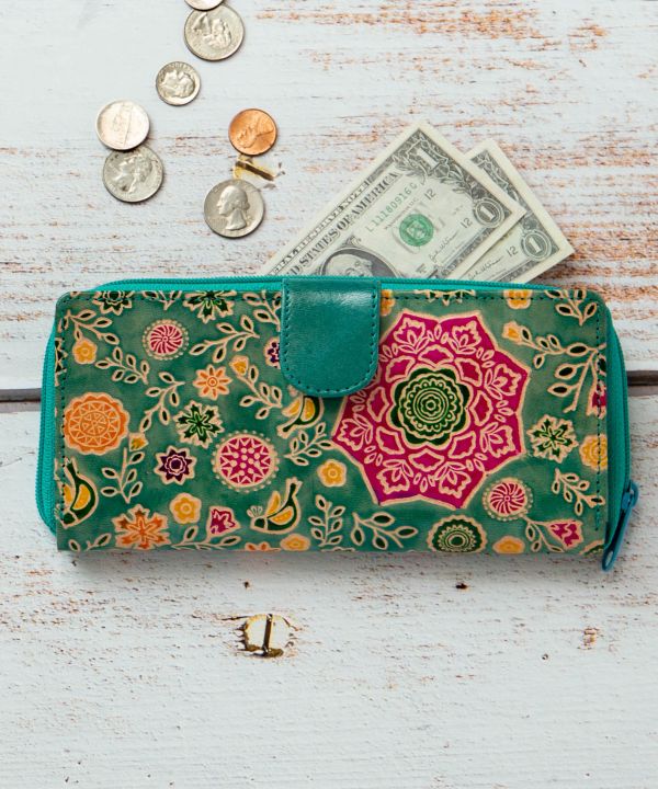 SANTINI Leather Long Wallet