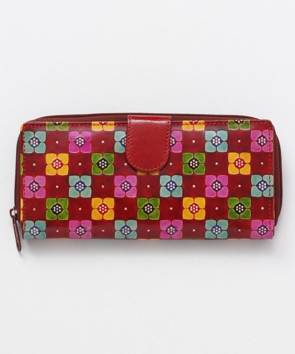 SANTINI Leather Long Wallet