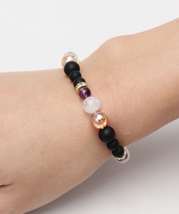 GEKKA - Frosty Black Onyx Bracelet Bangles & Bracelets by 岩座 - Ametsuchi