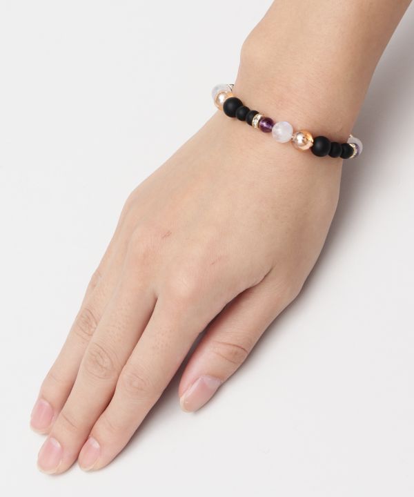 GEKKA - Frosty Black Onyx Bracelet Bangles & Bracelets by 岩座 - Ametsuchi