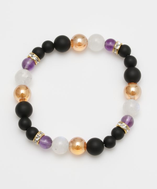 GEKKA - Frosty Black Onyx Bracelet Bangles & Bracelets by 岩座 - Ametsuchi