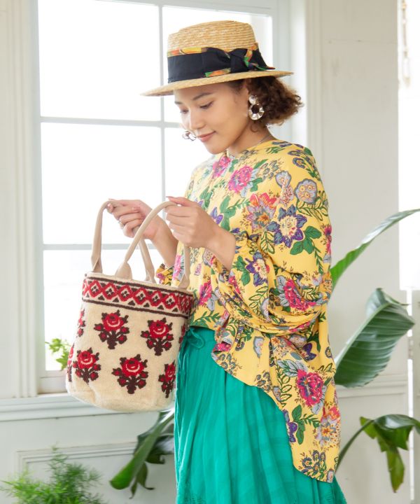 Chenille Embroidery Small Hand Bag