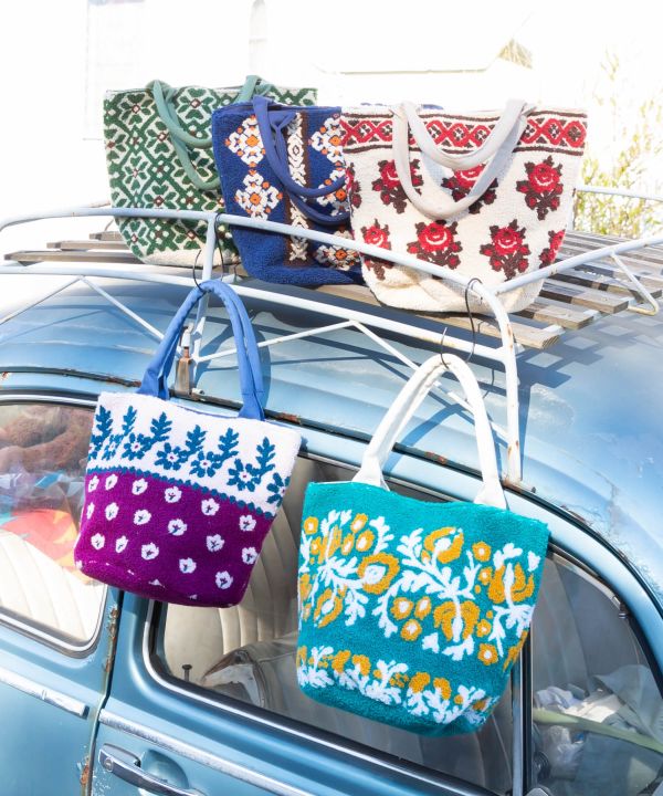 Chenille Embroidery Small Hand Bag