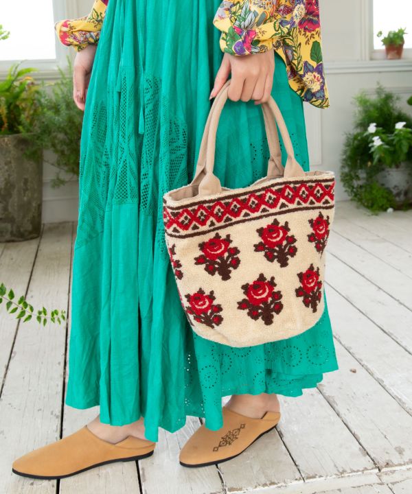 Chenille Embroidery Small Hand Bag