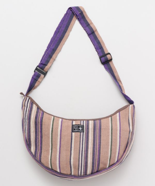 Hand Woven Cotton Crescent Shoulder Bag