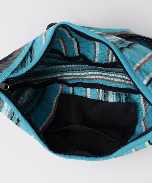 Hand Woven Cotton Crescent Shoulder Bag