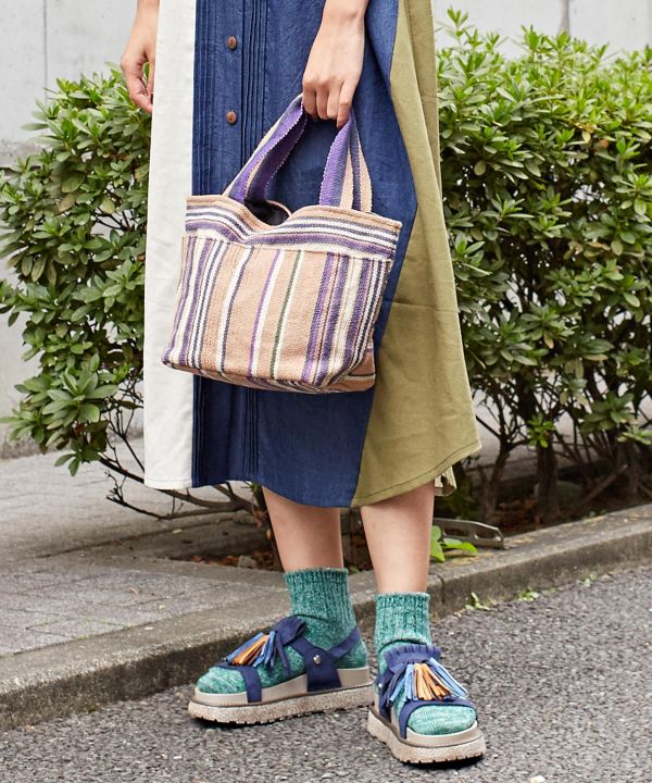 Chenille Embroidery Small Hand Bag - Ametsuchi