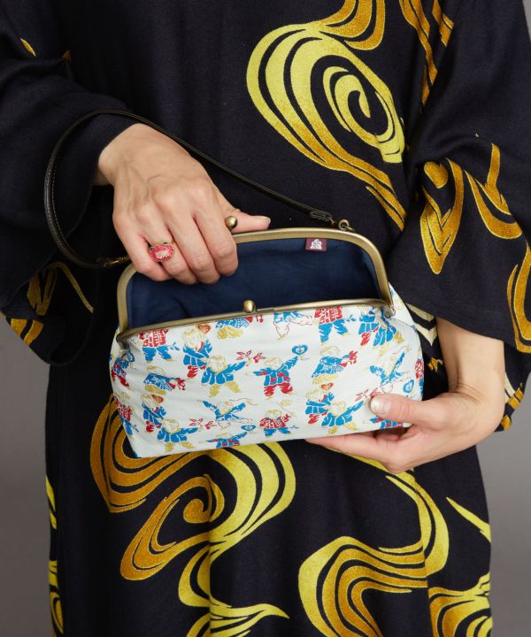 Bolso de mano GAMAGUCHI con brocado KIREHON