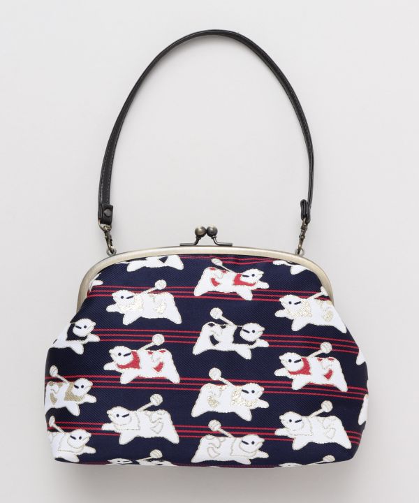 Bolso de mano GAMAGUCHI con brocado KIREHON