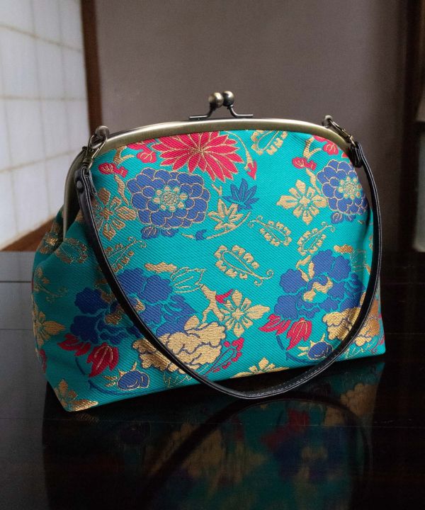Bolso de mano GAMAGUCHI con brocado KIREHON