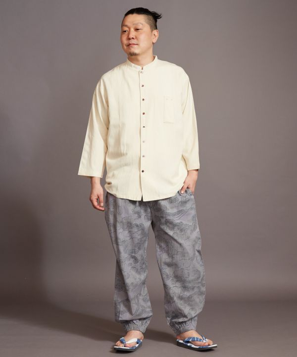 SHOSEI Band Collar Shirt