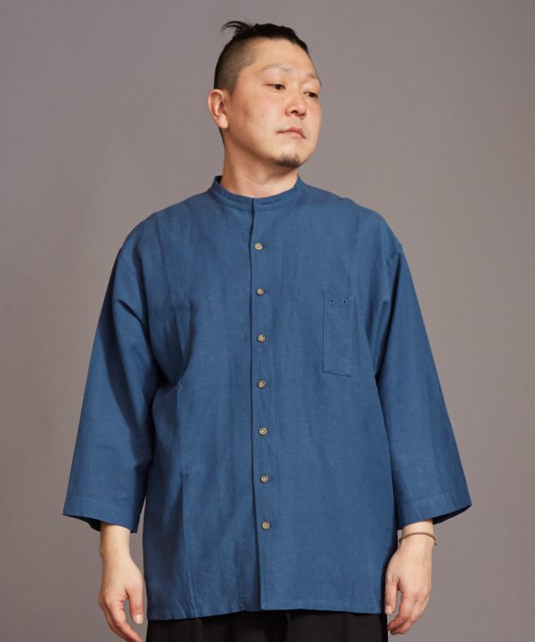 SHOSEI Band Collar Shirt