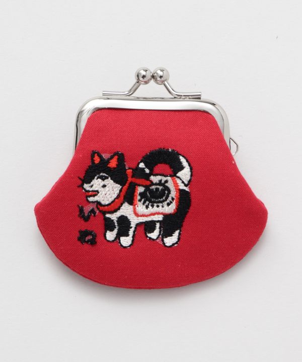 OMOCHA-E Embroidered GAMAGUCHI Purse