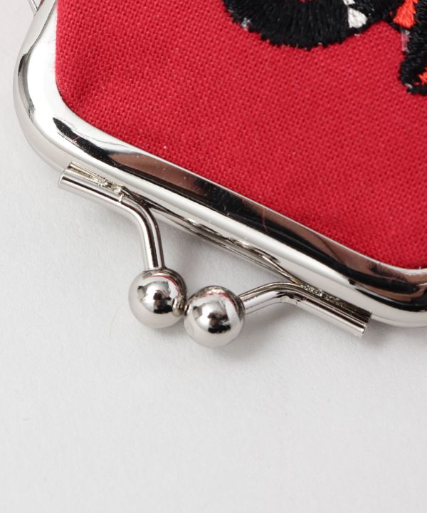 OMOCHA-E Embroidered GAMAGUCHI Purse