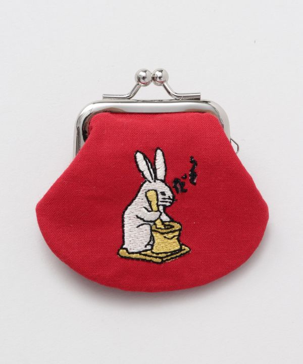 OMOCHA-E Embroidered GAMAGUCHI Purse