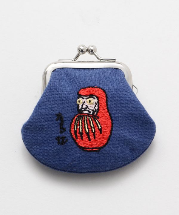 OMOCHA-E Embroidered GAMAGUCHI Purse