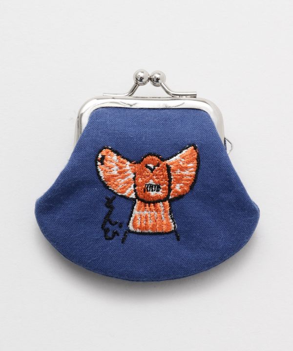 OMOCHA-E Embroidered GAMAGUCHI Purse