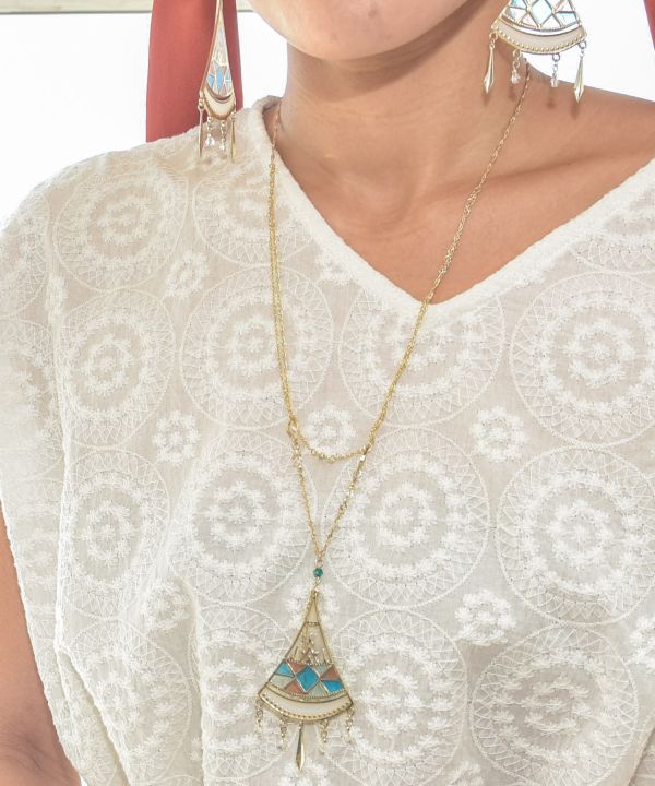 Mint Tea Glass Necklace