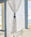 Marble Tassel Layered Curtain