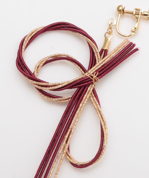 Supple MIZUHIKI Clip Earrings