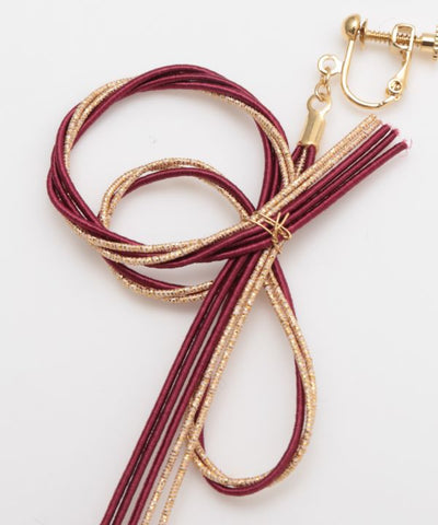 Supple MIZUHIKI Clip Earrings