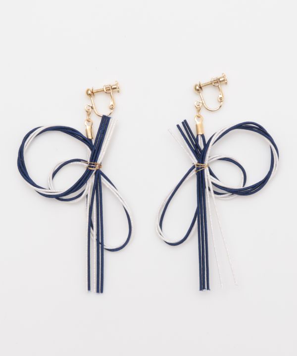 Supple MIZUHIKI Clip Earrings