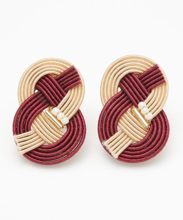 Bi Color MIZUHIKI Clip Earrings