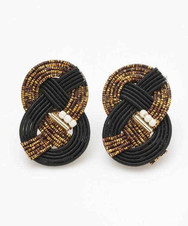 Bi Color MIZUHIKI Clip Earrings