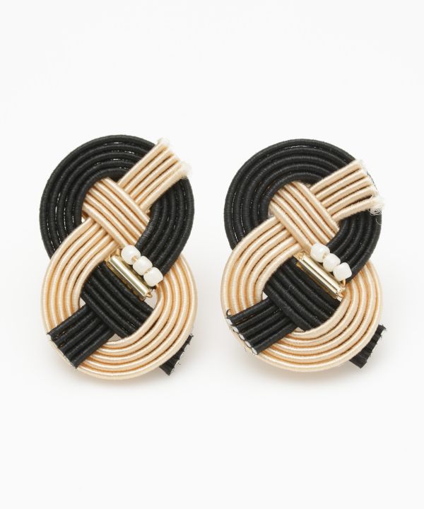 Bi Color MIZUHIKI Clip Earrings