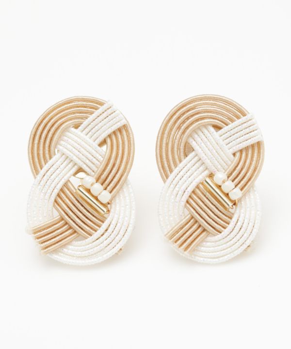 Bi Color MIZUHIKI Clip Earrings