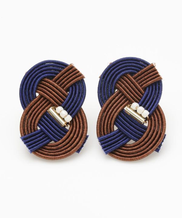 Bi Color MIZUHIKI Clip Earrings
